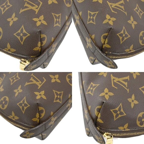 LOUIS VUITTON Trousse Demi Ronde Pouch Monogram Leather Brown M47520 68KB527 - Picture 7 of 14